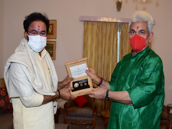 Union Minister of State for Home Affairs, G Kishan Reddy with Lieutenant Governor, Manoj Sinha (Photo/ANI)
