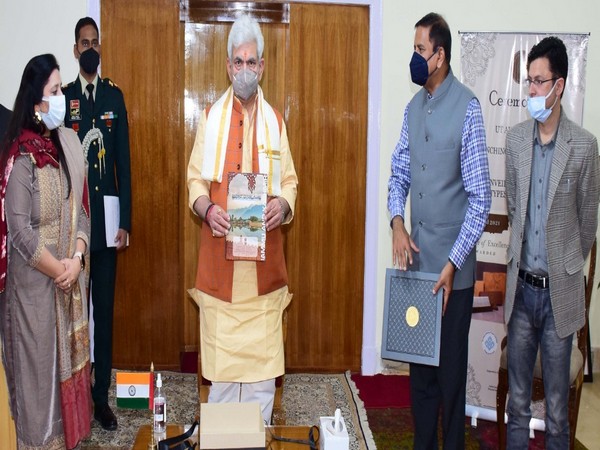 J-K LG Manoj Sinha launching QR code-based mechanism for certification and labelling of handmade carpets.