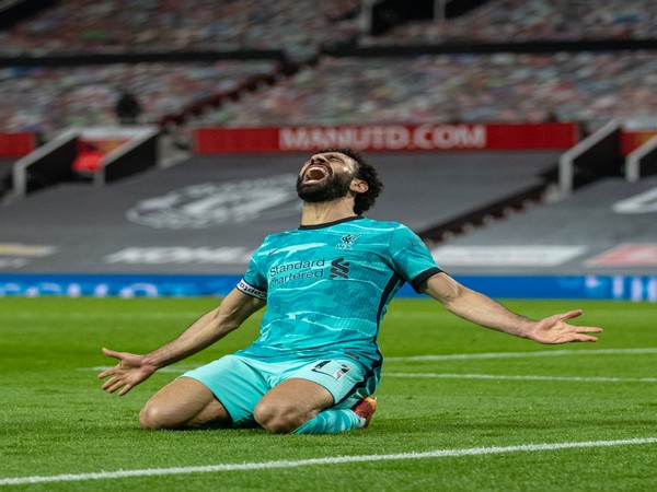 Mohamed Salah celebrates after scoring. (Photo/ Liverpool FC twitter)
