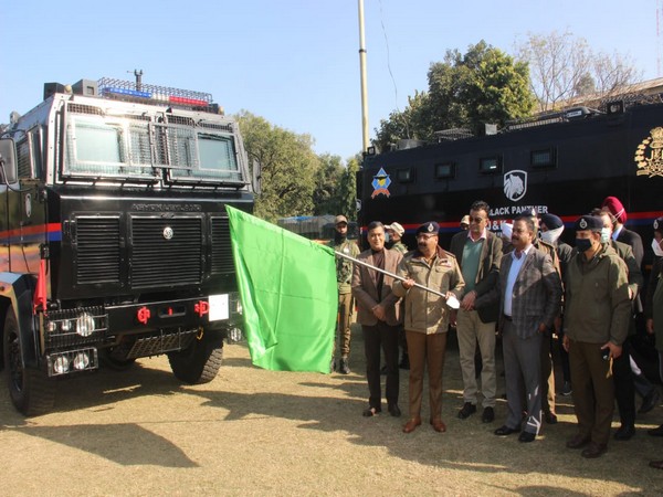DGP J&K flagging off the upgraded Operations Command vehicles in Jammu