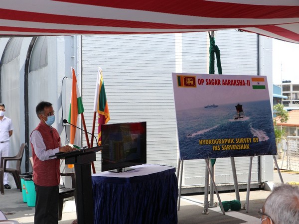 Indian Navy's Hydrographic Survey Ship INS Sarvekshak successfully completed survey action around the MV X-Press Pearl (Photo Credit - Ministry of Defence))