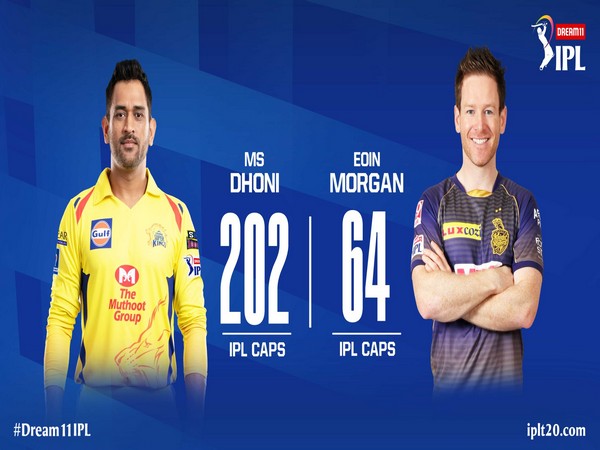 CSK skipper MS Dhoni and KKR captain Eoin Morgan (Photo/ IPL Twitter)