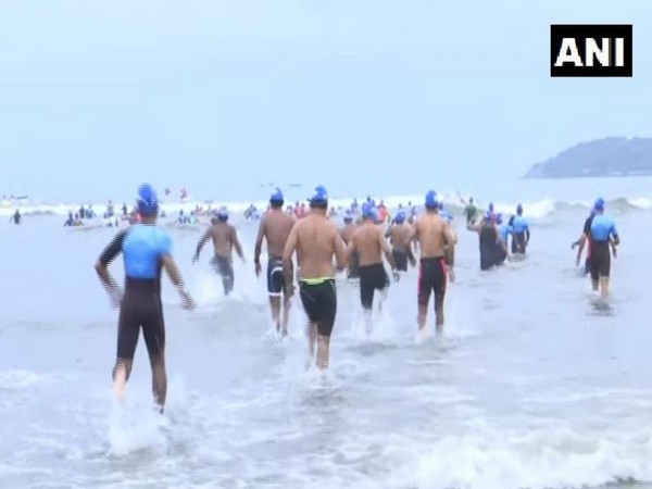 Athletes participating in the IRONMAN 70.3 in Goa on Sunday. 
