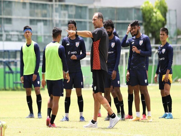 Head Coach Igor Stimac with Indian Football Team during practice session (Image: AIFF Media)