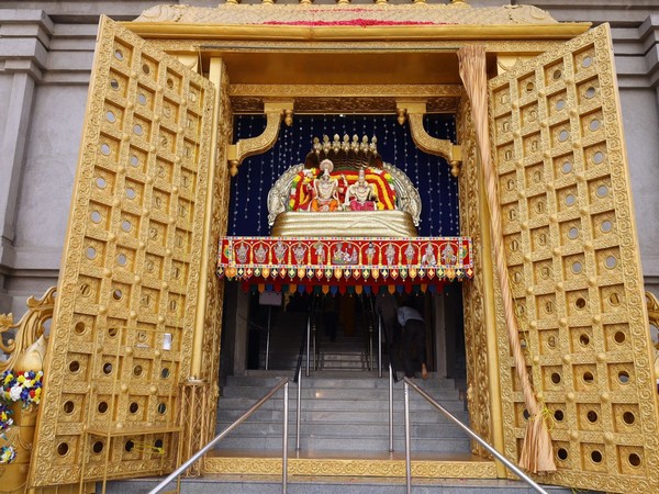 The Utsavar Deities of the temple seated on the Vaikuntha Dwara. (ANI/photo)
