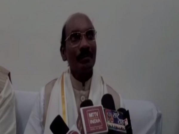 ISRO Chief K Sivan speaking to reporters on Tuesday. Photo/ANI