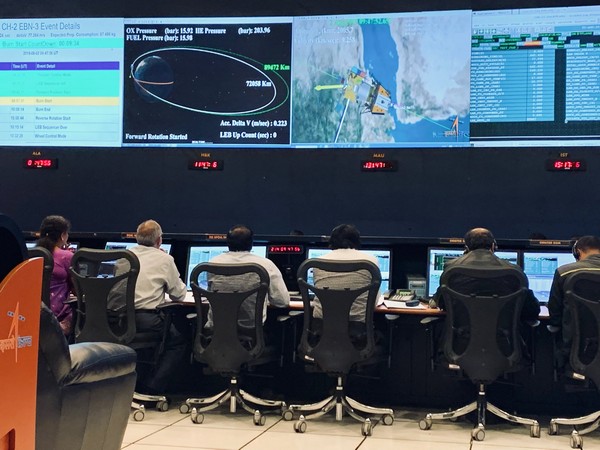 The view of Control Centre at ISTRAC, Bengaluru (Photo tweeted by ISRO)
