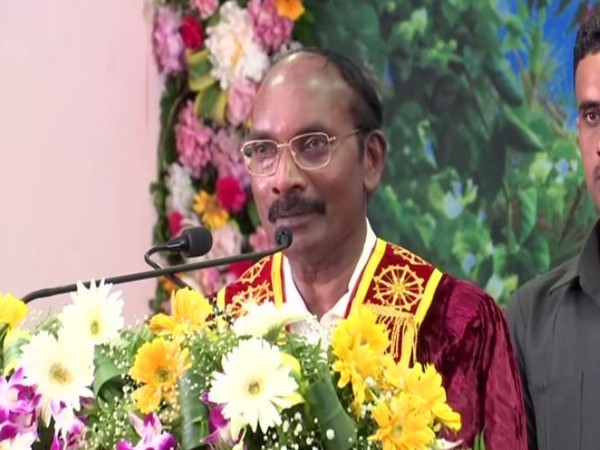 ISRO chairman K Sivan addressing the 8th Convocation Ceremony at IIT Bhubaneswar on Saturday. (Photo/ANI)