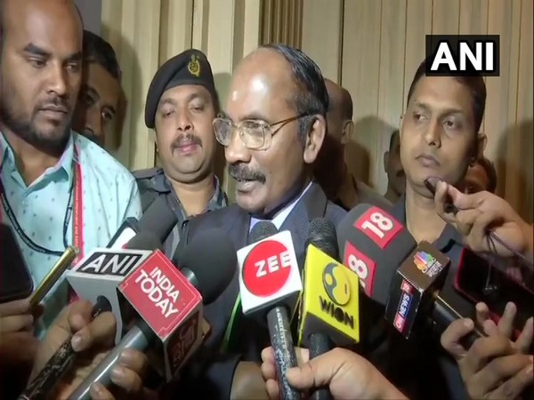 ISRO chief K Sivan speaking to reporters in Bengaluru on Wednesday.