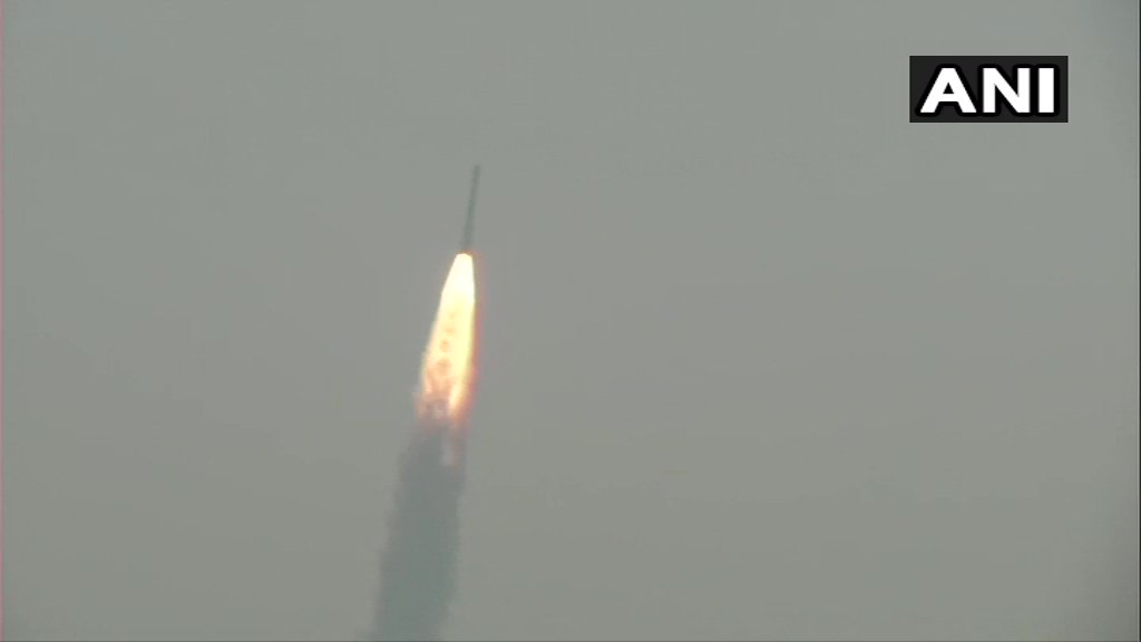 The low-Earth orbit satellite was launched from the Satish Dhawan Space Centre in Sriharikota at 9.30 am on Monday. (ANI)