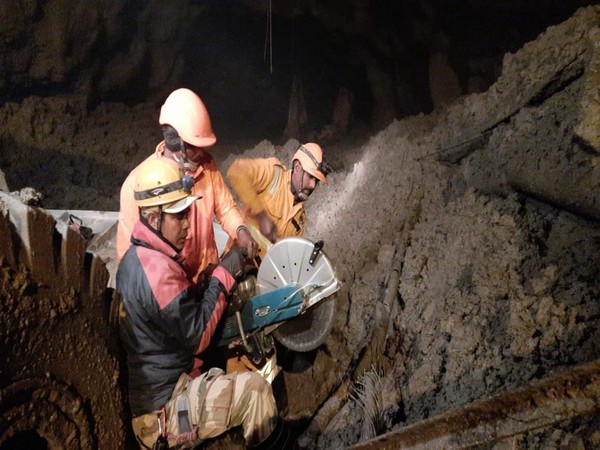 Visual of rescue operations at Tapovan tunnel (Photo/ANI)
