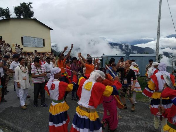 Locals performing Chholiya dance. Photo/ANI