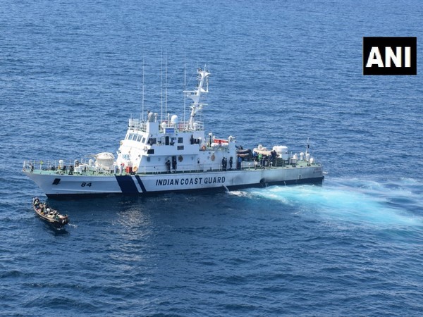 The suspicious boat near Andaman and Nicobar Islands on Saturday. (Photo/ANI)