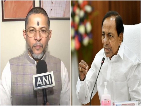 Assam BJP MLA Diganta Kalita, Telangana CM K Chandrashekhar Rao (Photo/ANI)