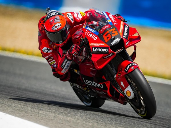 Ducati Lenovo Team's rider Francesco Bagnaia in action in Jerez
