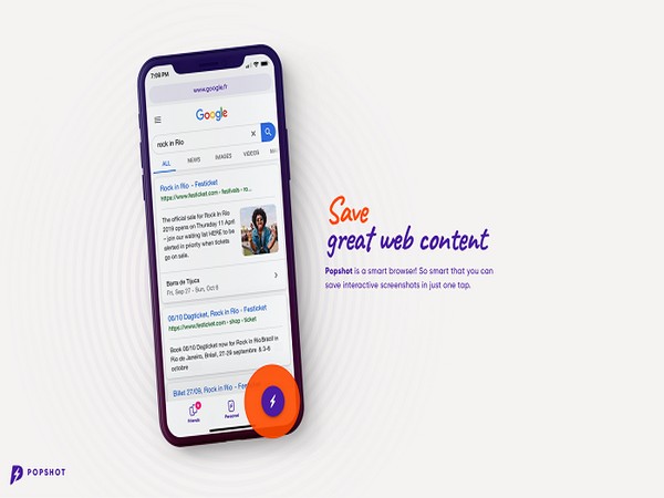 Poshots In-app Image - Save share great content from the web