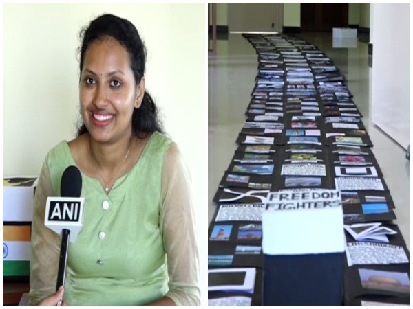 Apeksha Kottary has entered the India Book of Records for making the longest gift item, an opening explosion box. (Photo/ANI)