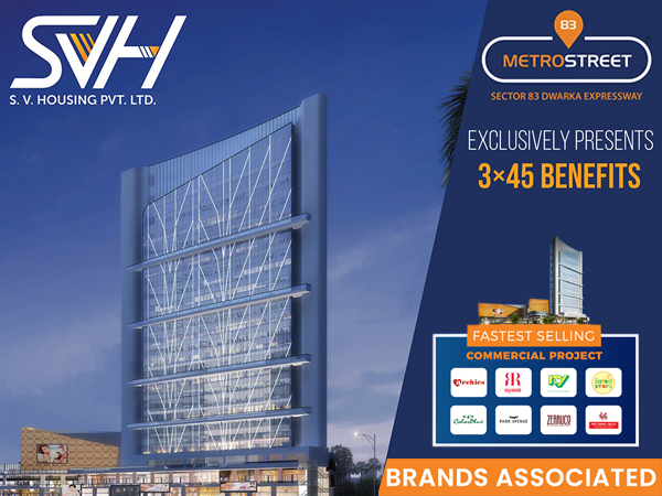  83 Metro Street offers a holistic retail shopping experience with amenities like food court, gym, spa, multiplex theatre, branded retail outlets, etc