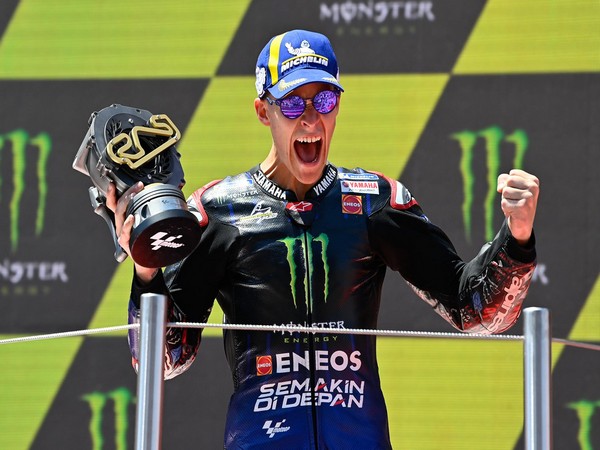 Fabio Quartararo of Monster Energy Yamaha Moto GP celebrates after victory (Image: Team Yamaha)
