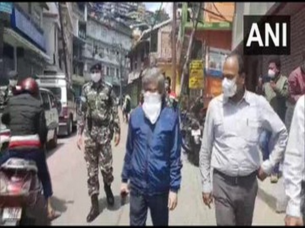 The IMCT team visiting the house of a woman who lost her life due to COVID-19 in Kalimpong on Saturday. Photo/ANI