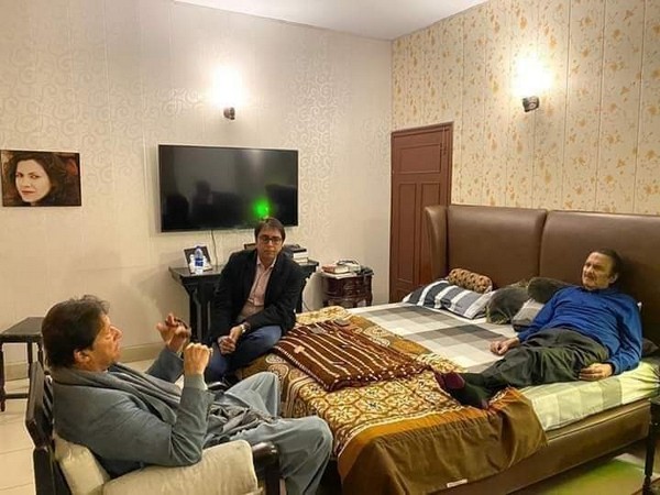 Pakistan Prime Minister Imran Khan along with his friend and advisor Naeem ul Haq