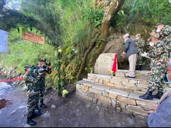 Road being inaugurated by Far-West CM in Nepal on Monday. Photo/ANI