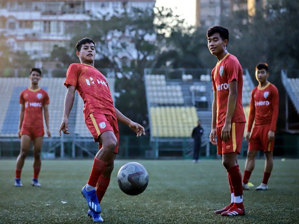 Indian Arrows players while practicing. (Photo/Indian Football Team Twitter)