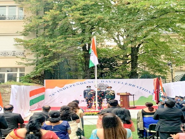 Embassy of India, Paris celebrated 74th Independance Day (Photo tweeted by Indian Embassy, Paris)
