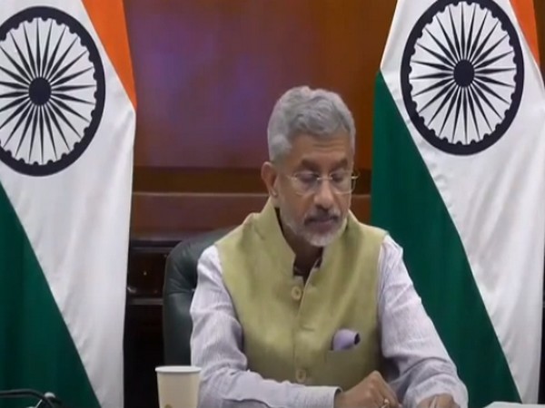 External Affairs Minister S Jaishankar speaking at the 15th CII-Exim Bank digital conclave on India-Africa Project Partnership. Photo/ANI