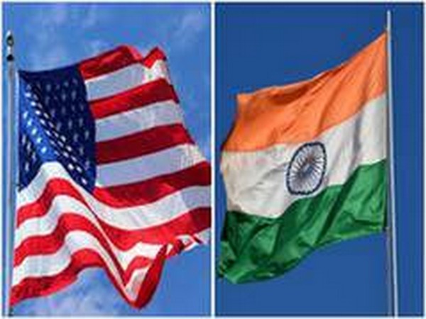 India, US flags