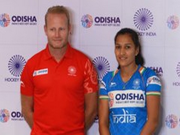 India women skipper Rani (R) and coach Sjoerd Marijne (L) (Photo/Hockey India Twitter)