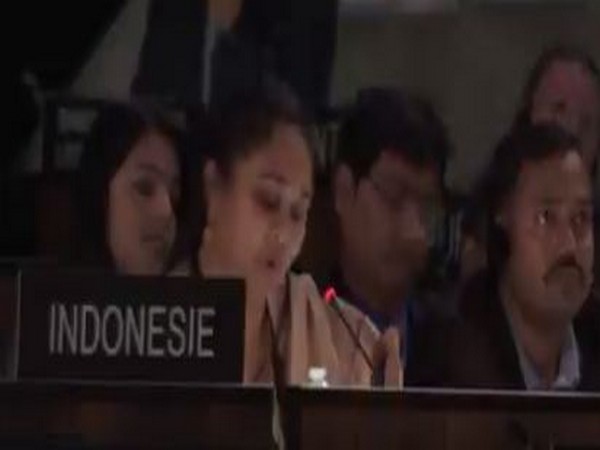 Ananya Agarwal addressing the UNESCO General Conference in Paris