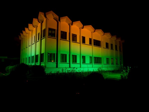 Indian embassy in Bhutan lights up with tricolour to celebrate India's 75th Independence Day (Photo Credit: Twitter/India in Bhutan)