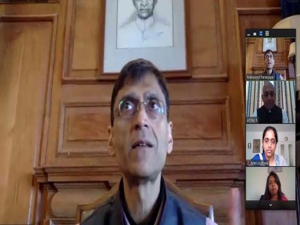 Professor Makarand Paranjape speaking on 'The Oceanic Gandhi' as part of grand finale of the 150th Birth Anniversary of Mahatma Gandhi organised by Indian Embassy in Antananarivo