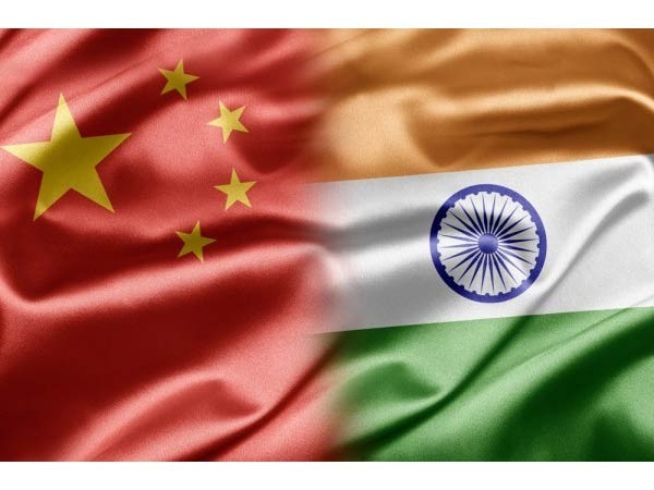 China-India Flags