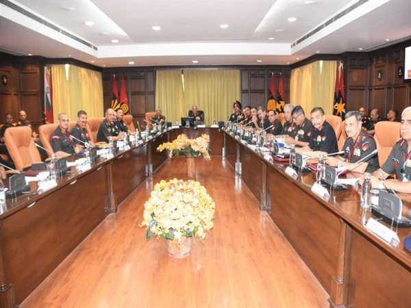 Indian Army officials during the conference in New Delhi on Tuesday. 