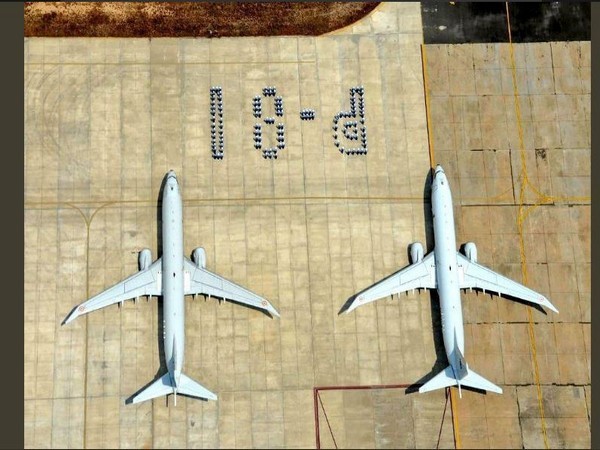 Indian Navy's P8I aircrafts stationed at INAS 312. Photo/ANI