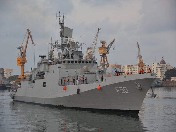 Indian Naval Ship Tarkash. (Photo/ ANI)