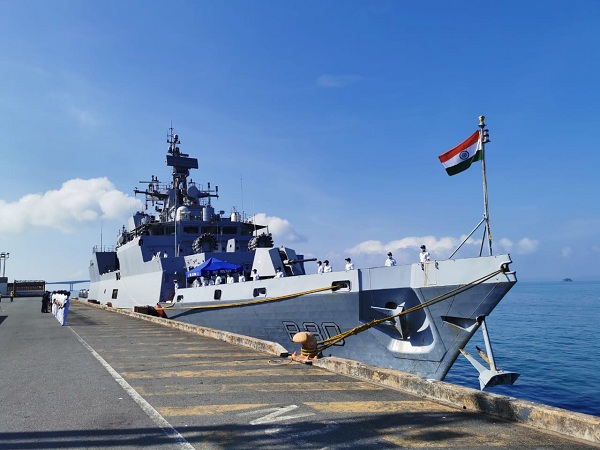 Indian Navy arrives Sihanoukville Port in Combodia 