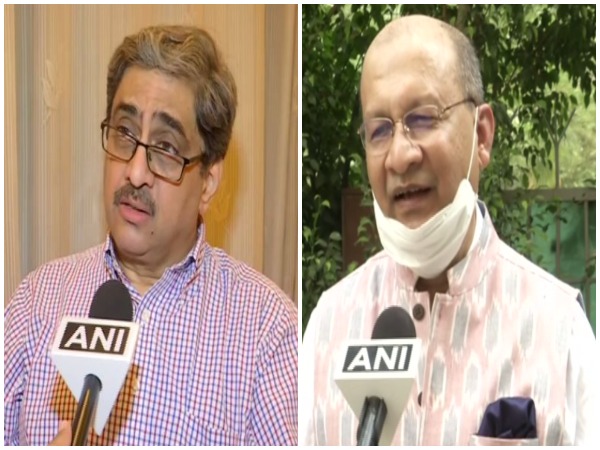Former Indian Ambassadors Gautam Bambawale and Vishnu Prakash. Photo/ANI