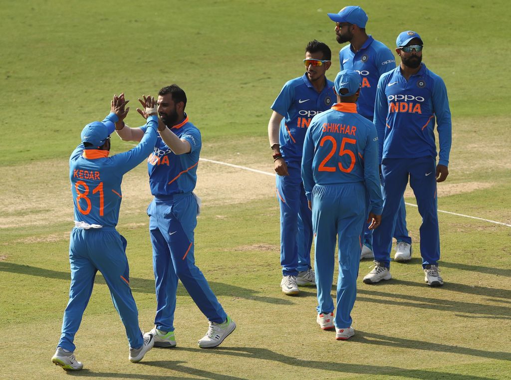 Indian team during first ODI against South Africa in Hyderabad on Saturday (Image source BCCI Twitter)