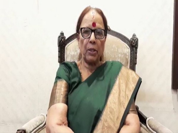 Congress leader Indira Hridayesh talking on Tuesday. Photo/ANI