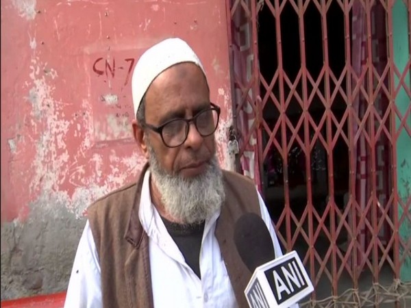 Shakeel Ahmed protected Shiv temple from being vandalised on the night of February 25. Photo/ANI