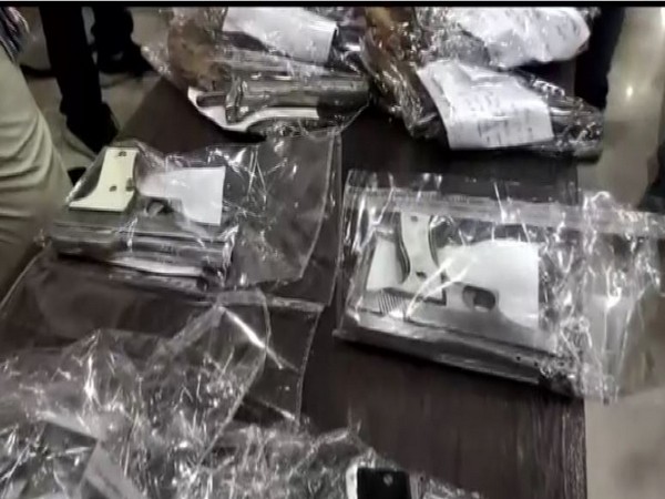 Firearms recovered by police in Indore.