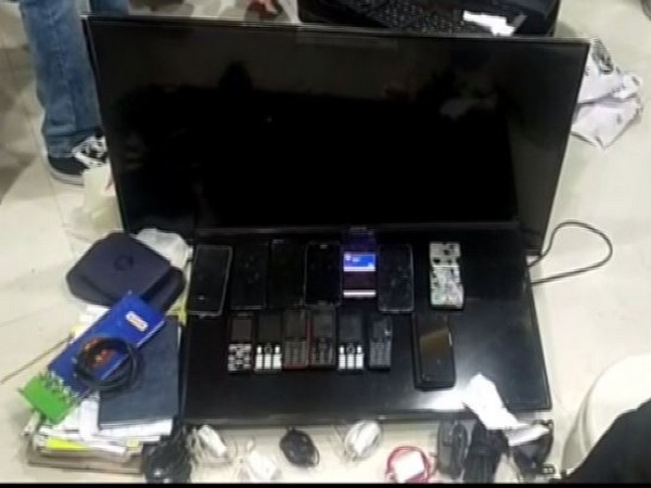 The seized material from the IPL betting racket in Indore. (Photo/ANI)