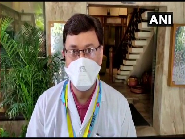 Indore's Chief Medical and Health Officer (CMHO) Dr Praveen Jadia speaking to media persons.