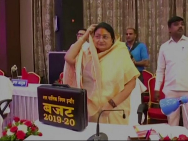 Mayor Malini Gaur at the municipal budget session in Indore on Wednesday. (Photo/ANI)