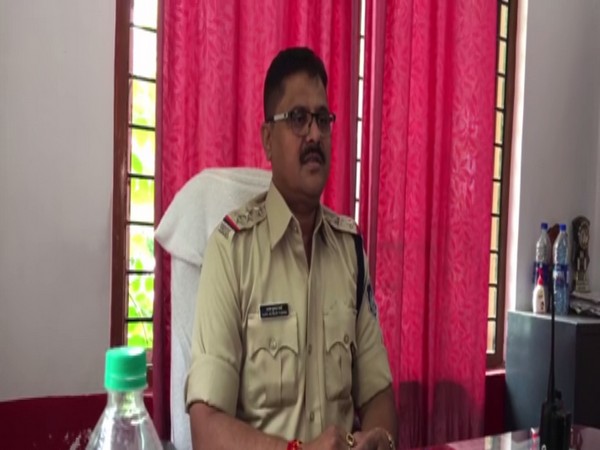 Sadar Bazar Station Head Officer (SHO) Ajay Verma talking to reporters on Saturday. Photo/ANI