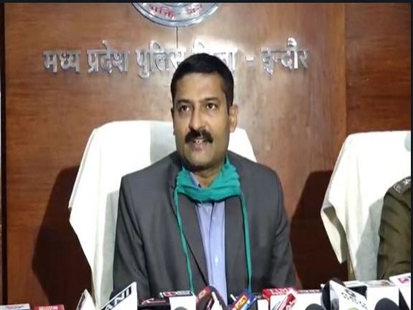 IGP Harinarayan Mishra addressing a press conference in Indore on Thursday.