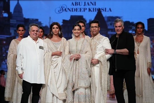 Inheritance- An Ode to the Textiles and Embroideries of India’ by designers Abu Jani and Sandeep Khosla in aid of CPAA